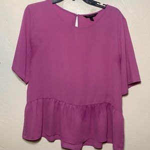 Lavender peplum style blouse